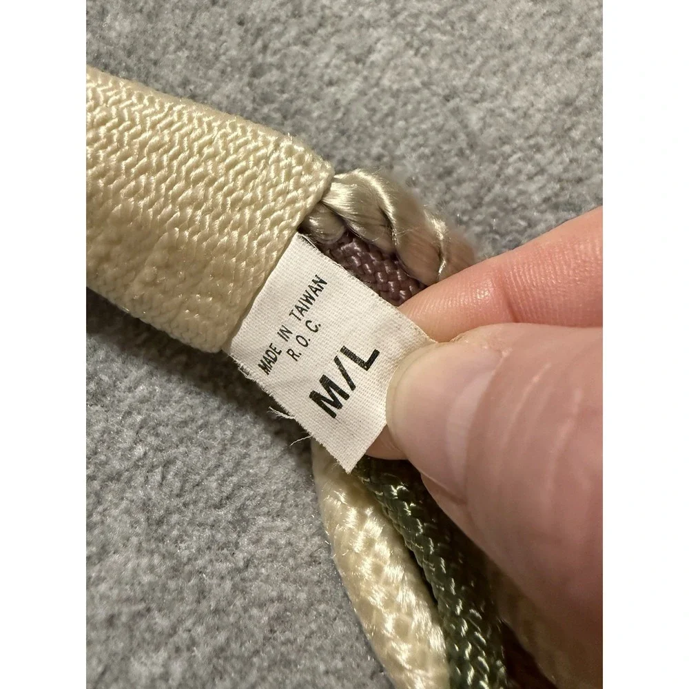 Vtg 80s Fashion Multi Colored Gold Disk Corded Beaded Stretch Belt M/L Statement